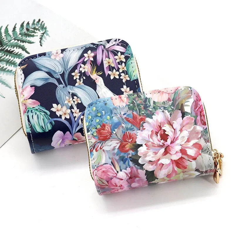 Guofeng Cartera táctica mujer RFID cremallera y ranuras para tarjetas - imagen 2