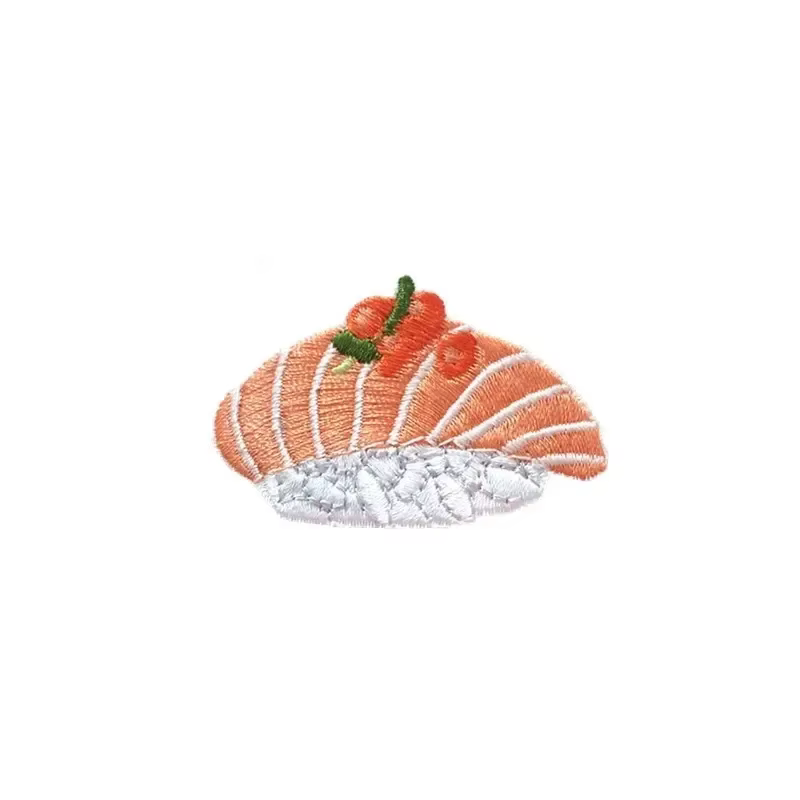 Parche bordado sushi salmón para ropa y mochilas, DIY - imagen 5