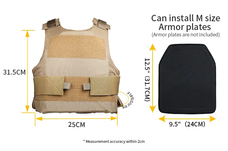 Chaleco táctico estilo LAVC con protección interior