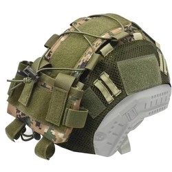Funda rápida casco táctico con bolsa batería y contrapeso