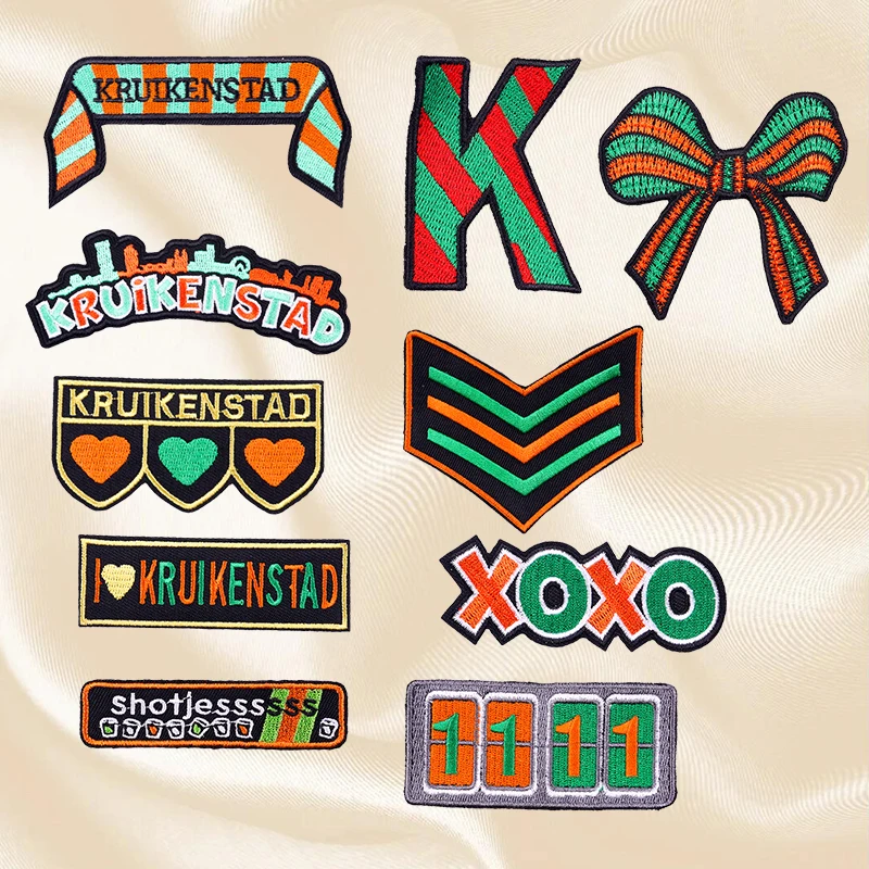 Kruikenstad Parche bordado emblema holandés para planchar