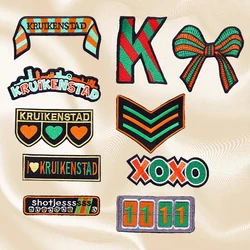 Kruikenstad Parche bordado emblema holandés para planchar
