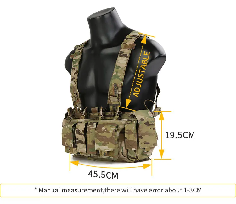 Detalle del sistema MOLLE del chaleco táctico Emersongear