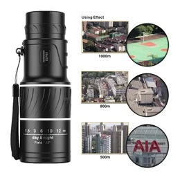 Monocular telescopio HD con filtro verde para exteriores de baja luz
