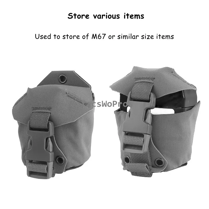 Bolsa táctica MOLLE para granadas con cinturón liberación rápida - imagen 4