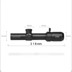 Mira telescópica T-EAGLE 1.5-5x20 IR para rieles Picatinny