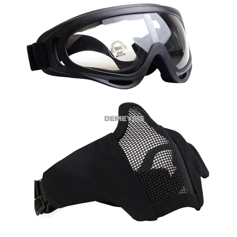 Máscara Airsoft con gafas protección impactos – Careta táctica - imagen 2