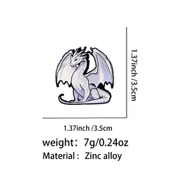 Pin esmaltado dragón para solapa táctica, alfiler metal mujer