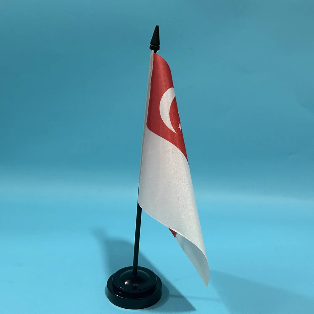 Vista de la bandera como adorno de escritorio