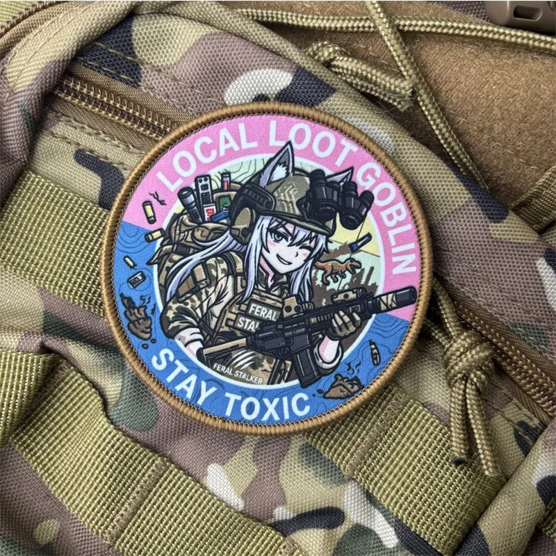 Parche táctico militar anime para mochila y brazalete con velcro - imagen 3