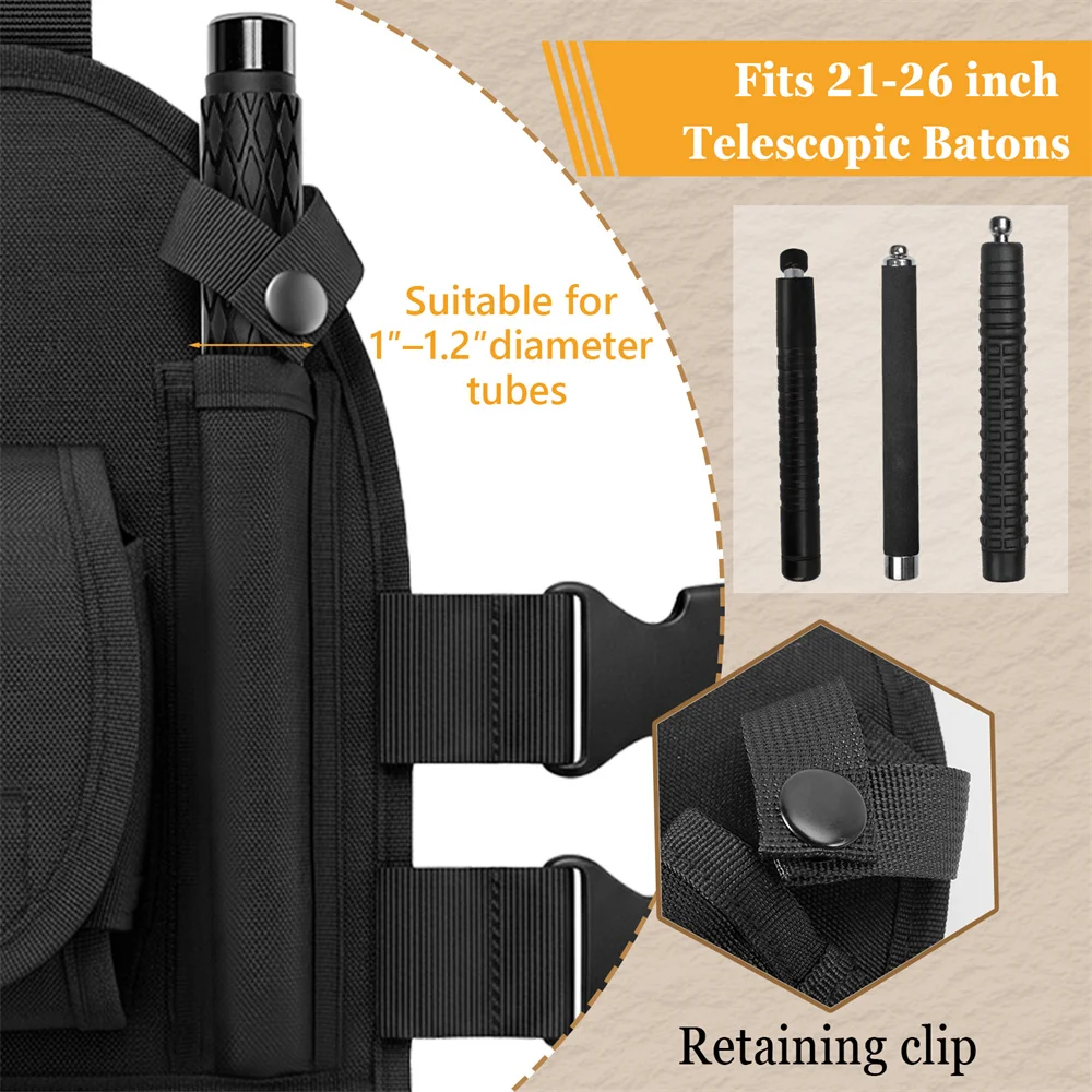 Funda táctica de pierna extracción rápida para bastón y cadenas - imagen 5