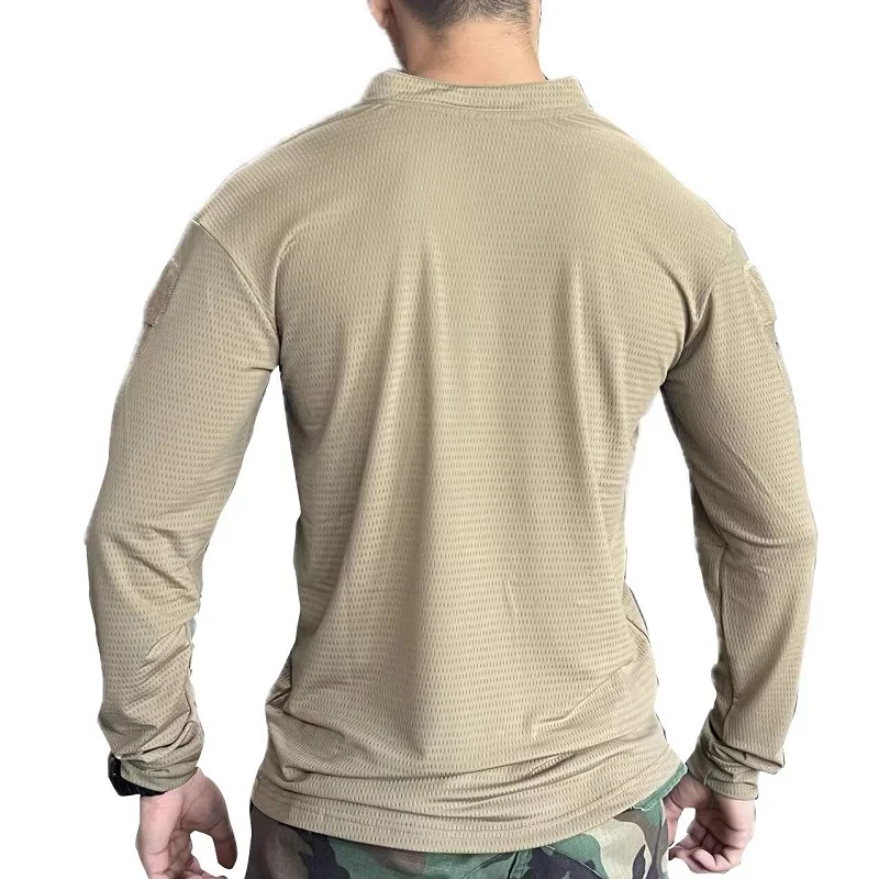 Camiseta táctica manga larga secado rápido RG verde transpirable