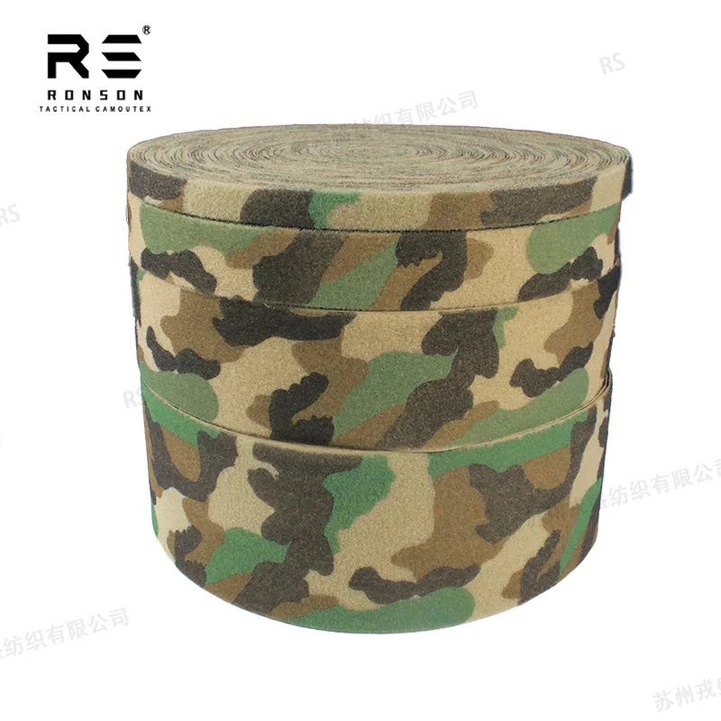 M81 Woodland cinta de sujeción bucle Velcro nylon camuflaje ecológico
