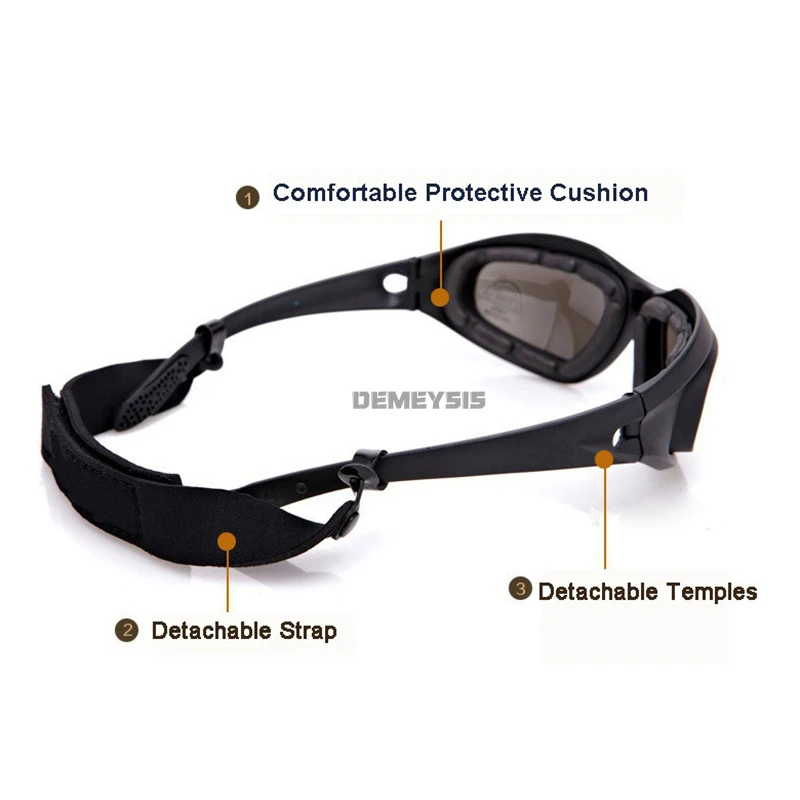 Gafas tácticas polarizadas UV400 para caza, airsoft y tiro - imagen 2