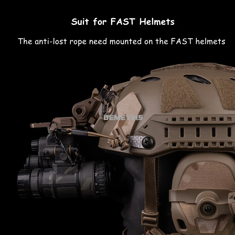 Cordón elástico de retención tipo H para visión nocturna casco airsoft