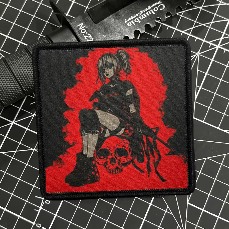 Parche táctico esqueleto military anime – Adhesivo para niña - imagen 4