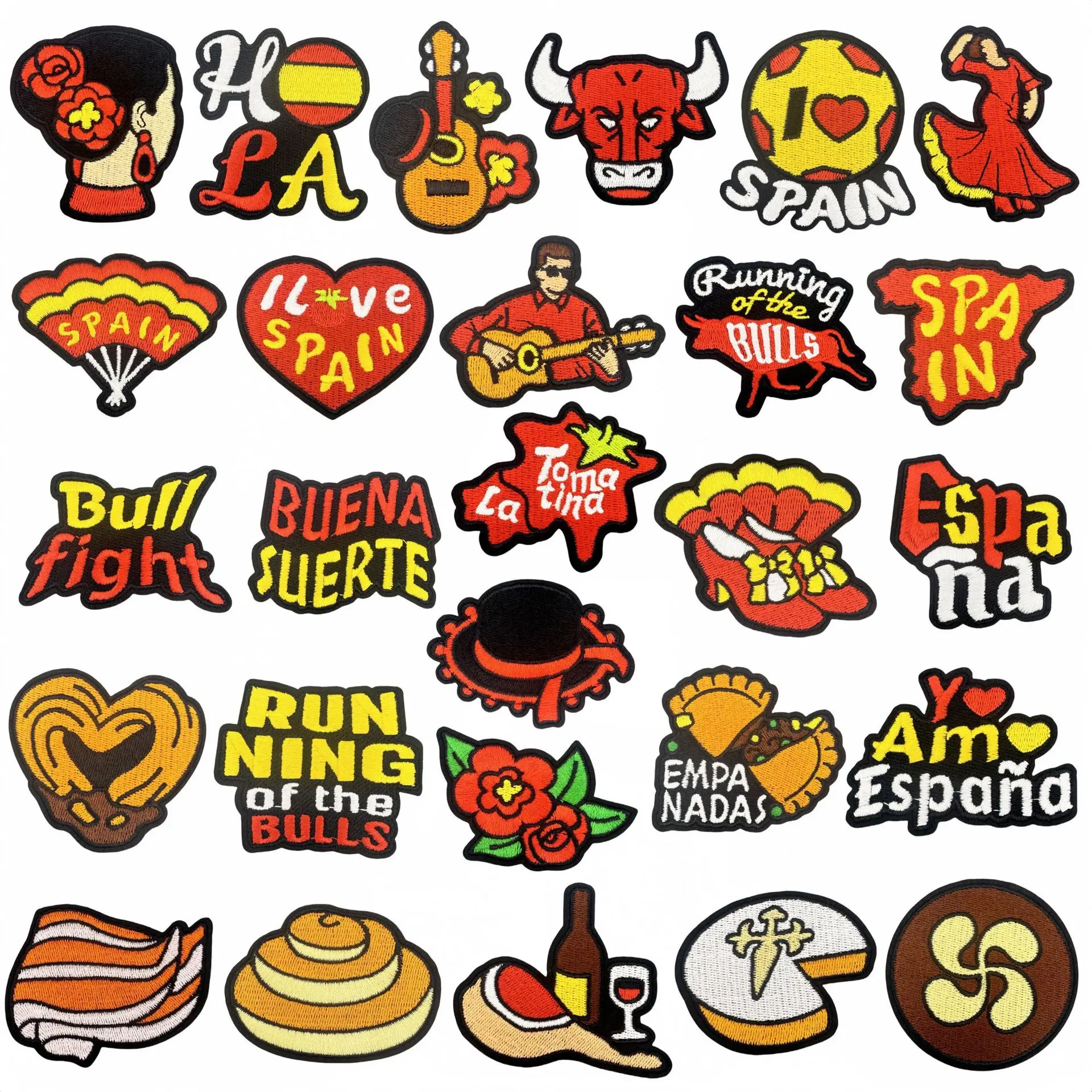Parche bordado flamenco jamón ibérico – Planchar o coser
