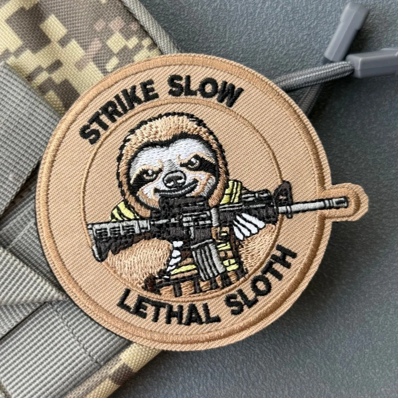 Strike Lethal Sloth Parche táctico bordado velcro gancho y bucle - imagen 3