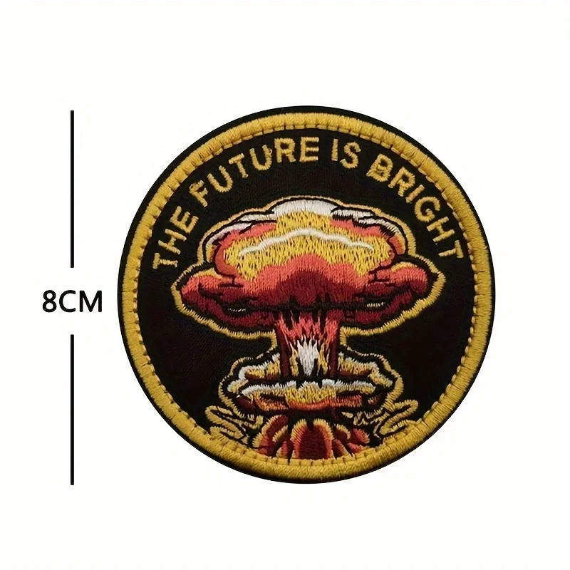 Parche táctico nuclear vintage – Fijación velcro para equipamiento Molle - imagen 4