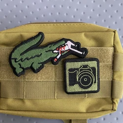 Parche moral cocodrilo bordado – Velcro para mochila táctica
