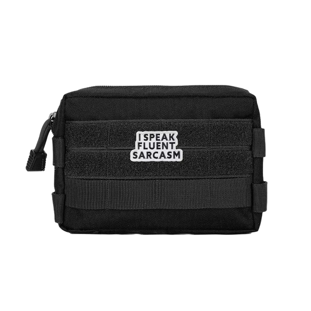 Parche táctico Sarcasmo fluente bordado velcro MOLLE - imagen 3