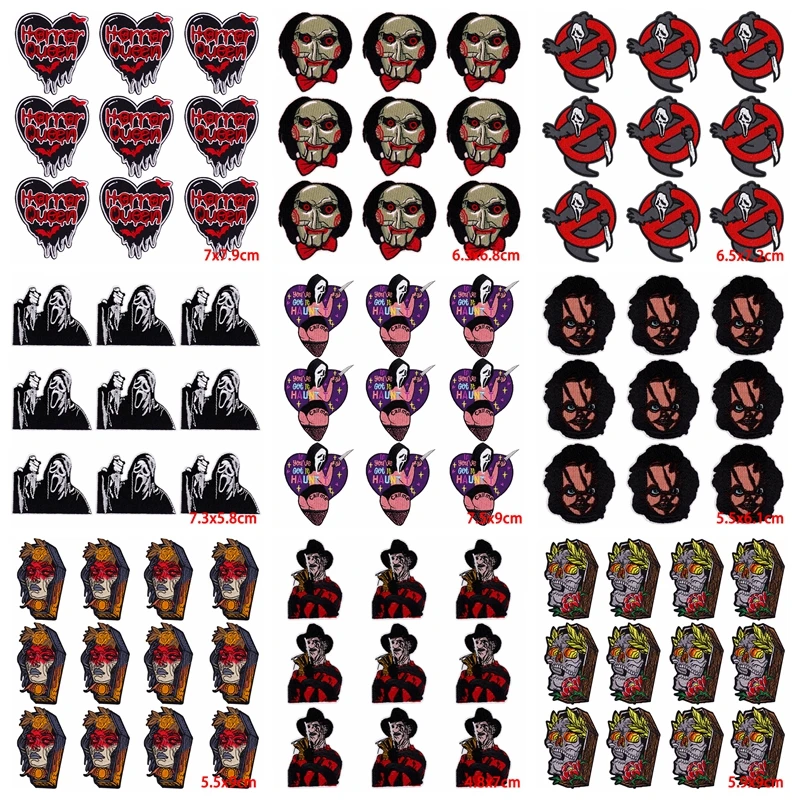 Parches decorativos con skulls punk