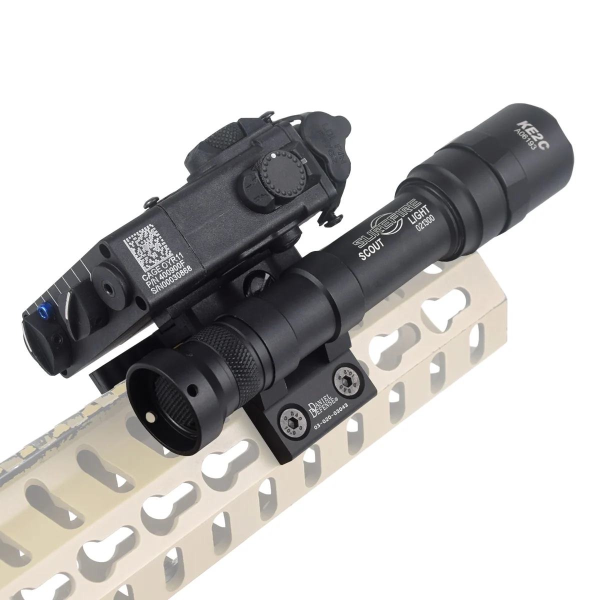 Surefire M300 M600 Soporte Scout Light Offset Rail M-LOK - imagen 4