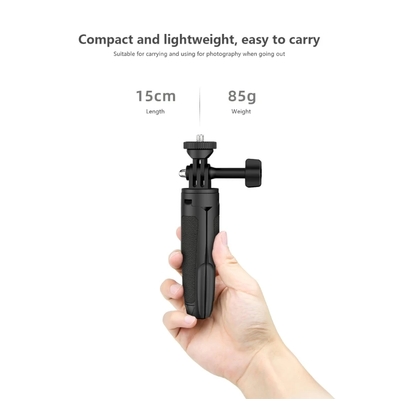 Trípode selfie extensible de aluminio con soporte para móvil y cámara - imagen 4