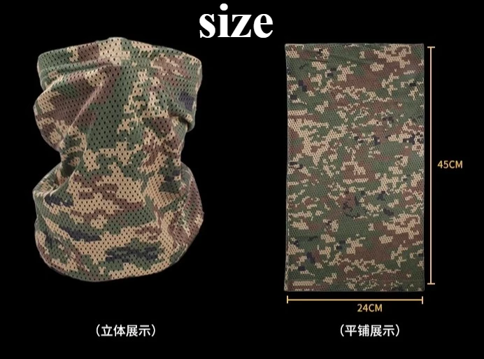 Pañuelo táctico cuello camuflaje selva Malasia transpirable - imagen 3