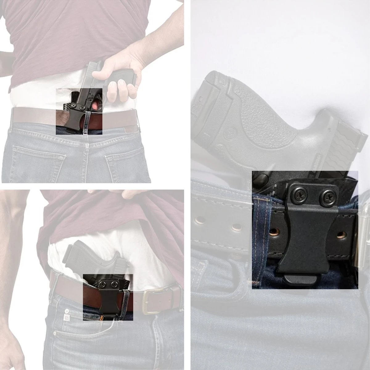 Cinturón interior táctico funda oculta Glock mano derecha doble hilera - imagen 2