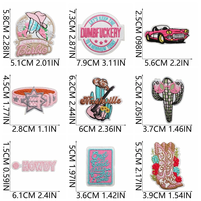 Parches termoadesivos vaqueros rosa para ropa infantil y accesorios - imagen 2