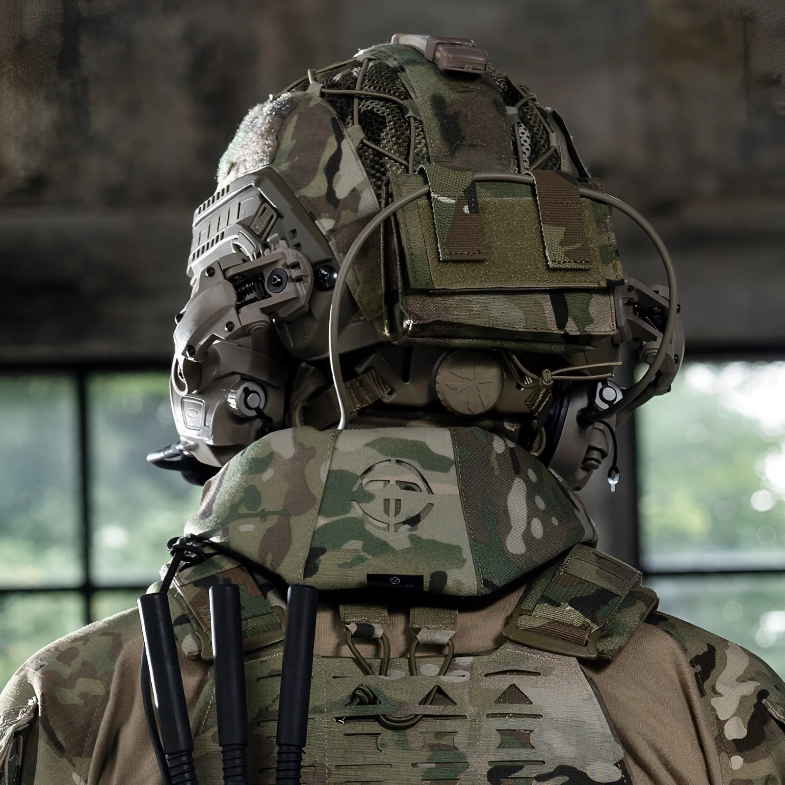 Protector cervical universal para chaleco táctico y airsoft paintball - imagen 5