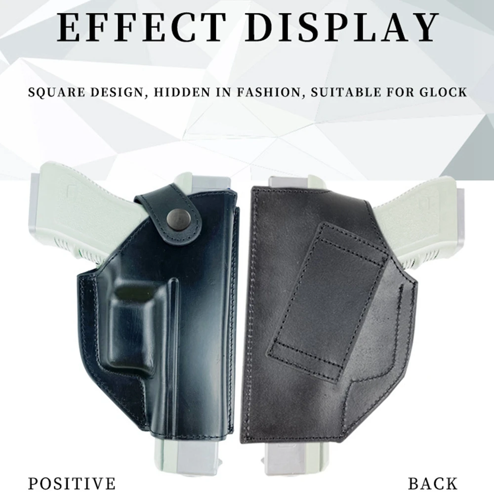 Funda táctica cuero Glock 17 19 – Porte cintura mano derecha - imagen 5
