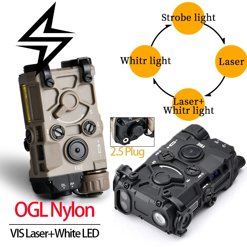 WADSN OGL mira láser visible RGB con LED blanca, nylon táctica - imagen 4