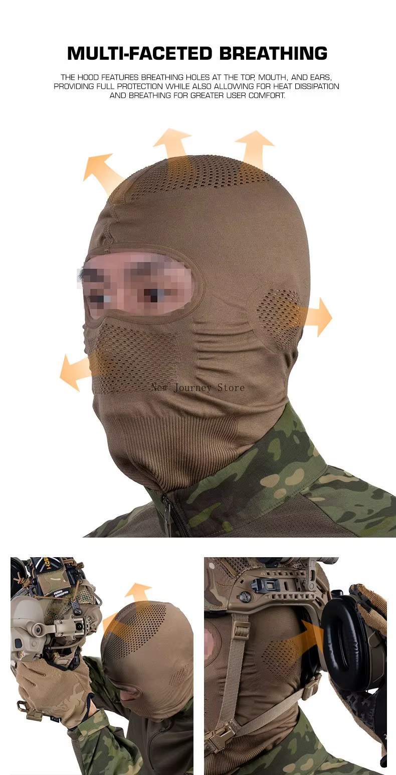 Vista lateral de la máscara integral para airsoft y paintball