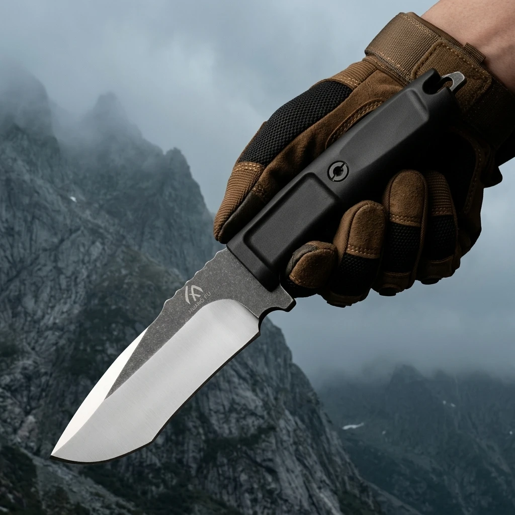 Cuchillo táctico con mango G10 y funda, herramienta multifunción - imagen 4