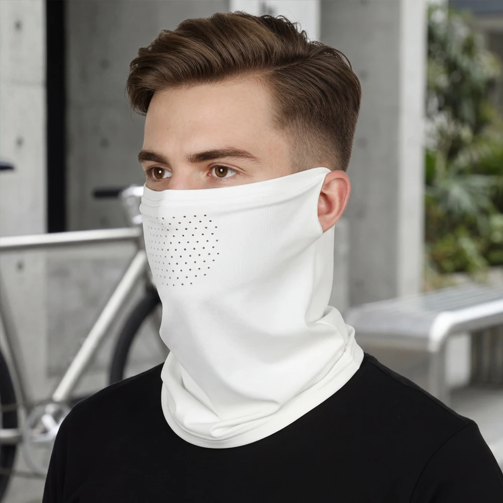 Mascarilla de media cara seda helada transpirable elástica UV - imagen 2