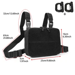 Bolsa táctica MOLLE de pecho doble cremallera para aire libre