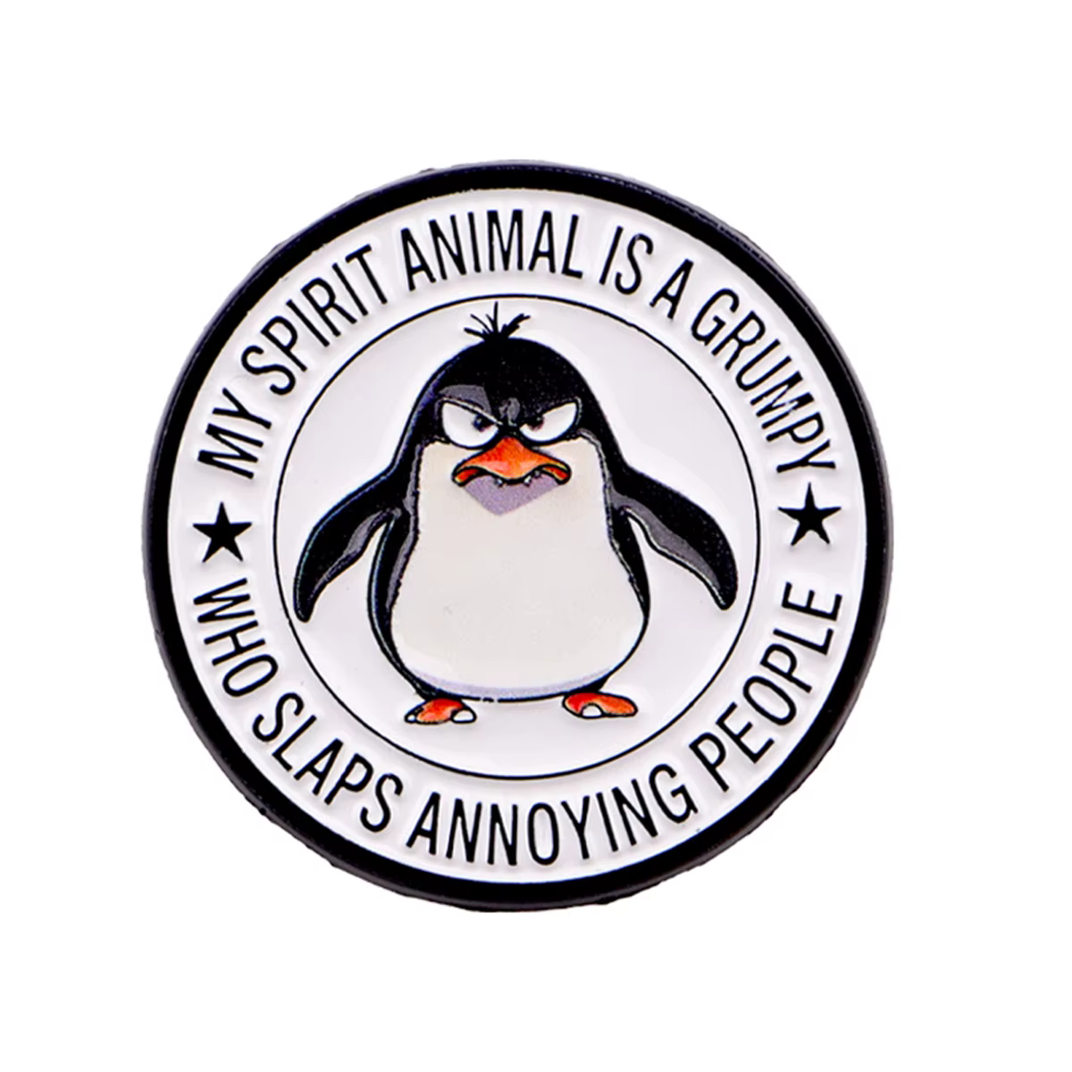 Pin esmaltado con pingüino para mujer