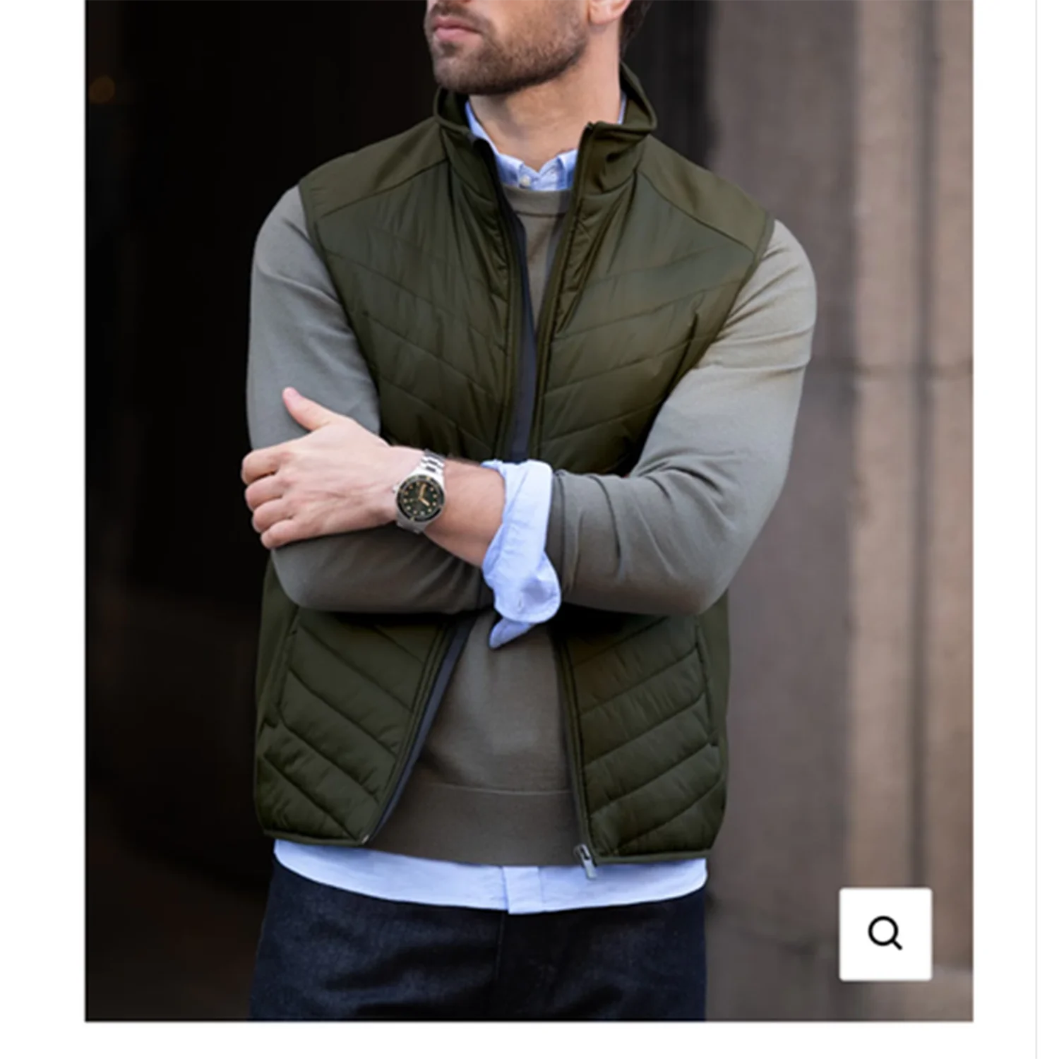 Chaleco outdoor ultraligero de algodón fino – talla grande - imagen 3