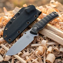 Cuchillo fijo táctico G10 con funda, hoja compacta EDC outdoor