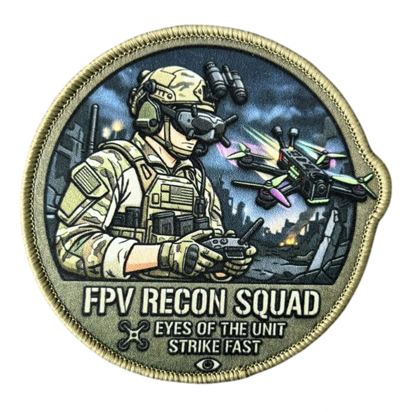 Recon Squad parche táctico FPV para chaleco con velcro gancho-bucle - imagen 5