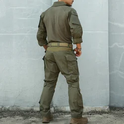 GEN3 G3 Traje táctico camuflaje verde ripstop manga larga y pantalón