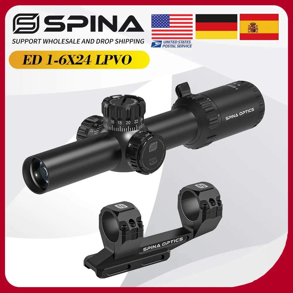 SPINA OPTICS Mira visor LPVO con lente ED y montura Picatinny - imagen 5