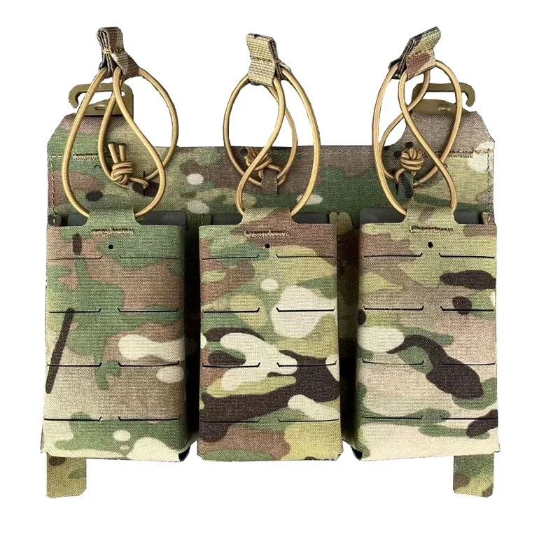 Portacargador táctico Multicam con panel de corte láser