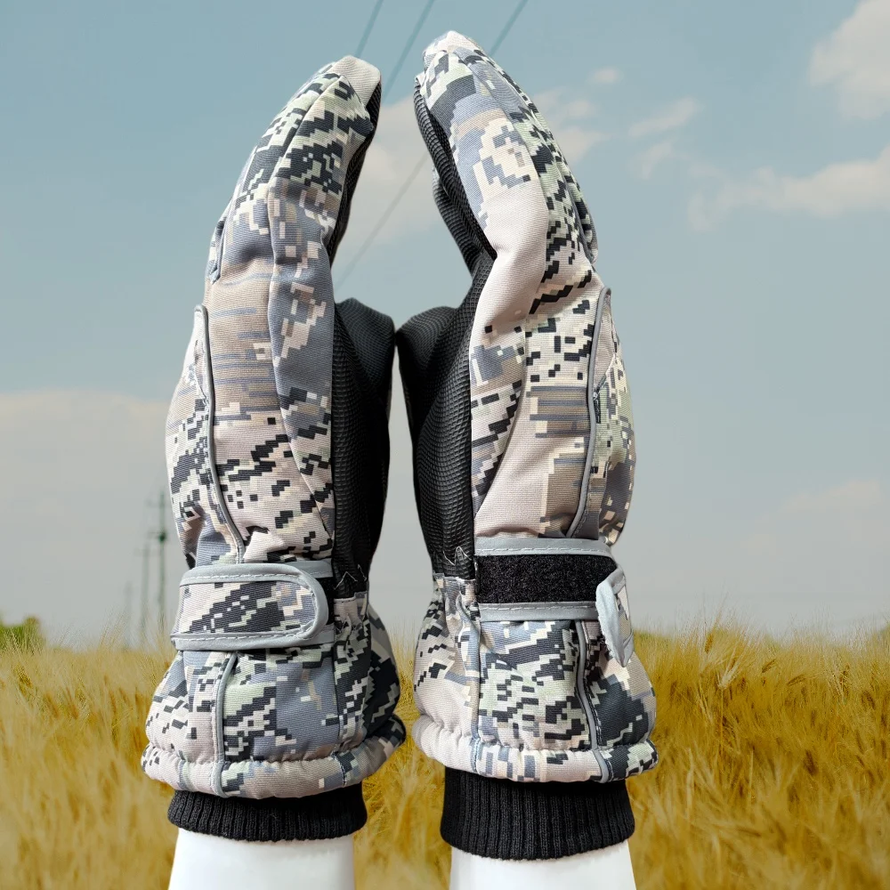 Guantes de caza impermeables cortavientos camuflaje con pantalla táctil - imagen 2