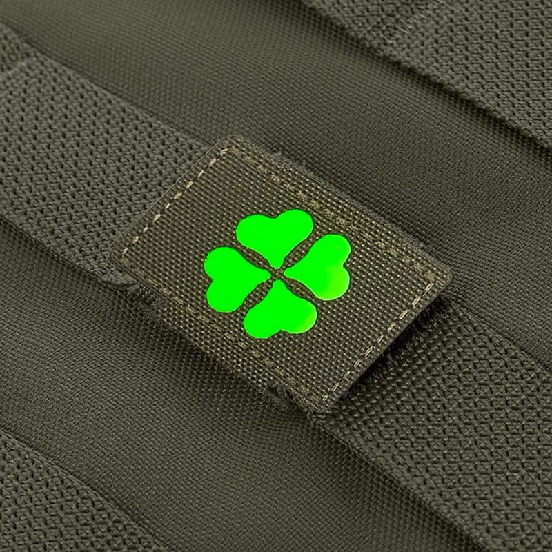 Parche luminoso trébol de la suerte MOLLE para mochila táctica