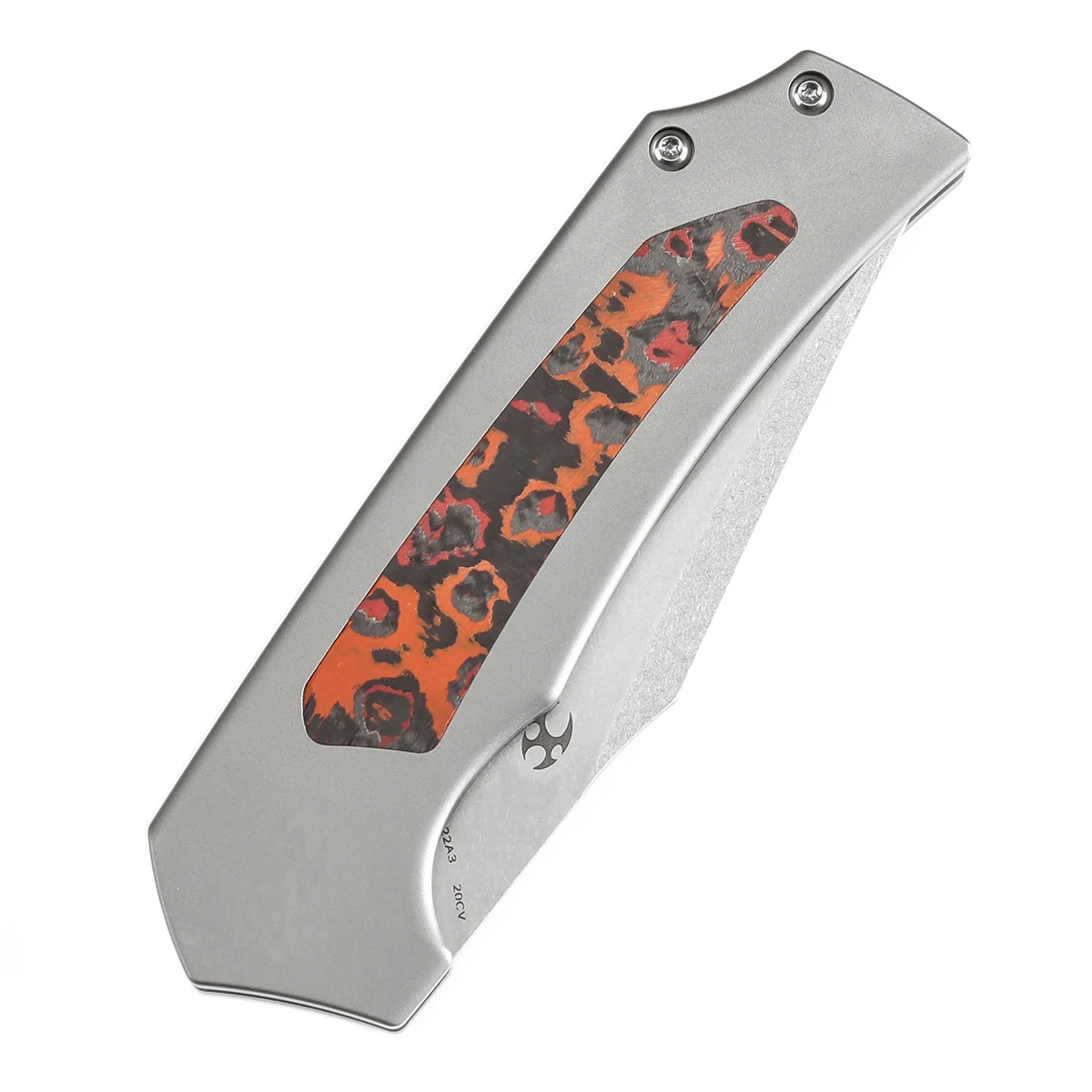 Cuchillo plegable Kansept Fermi - Hoja Damasco con mango micarta y Timascus - imagen 5