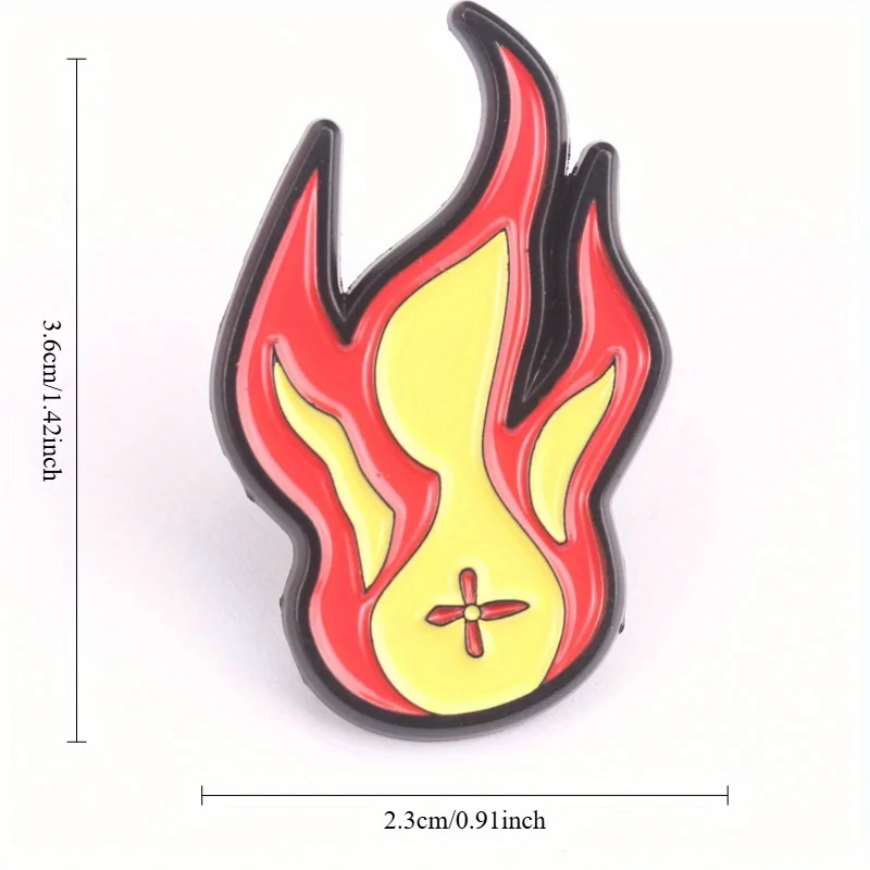 Valor Blazing pin esmaltado primeros auxilios – llama carmesí cruzada - imagen 3