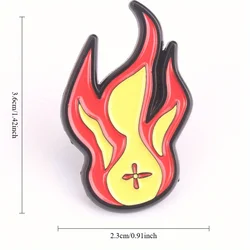 Valor Blazing pin esmaltado primeros auxilios – llama carmesí cruzada